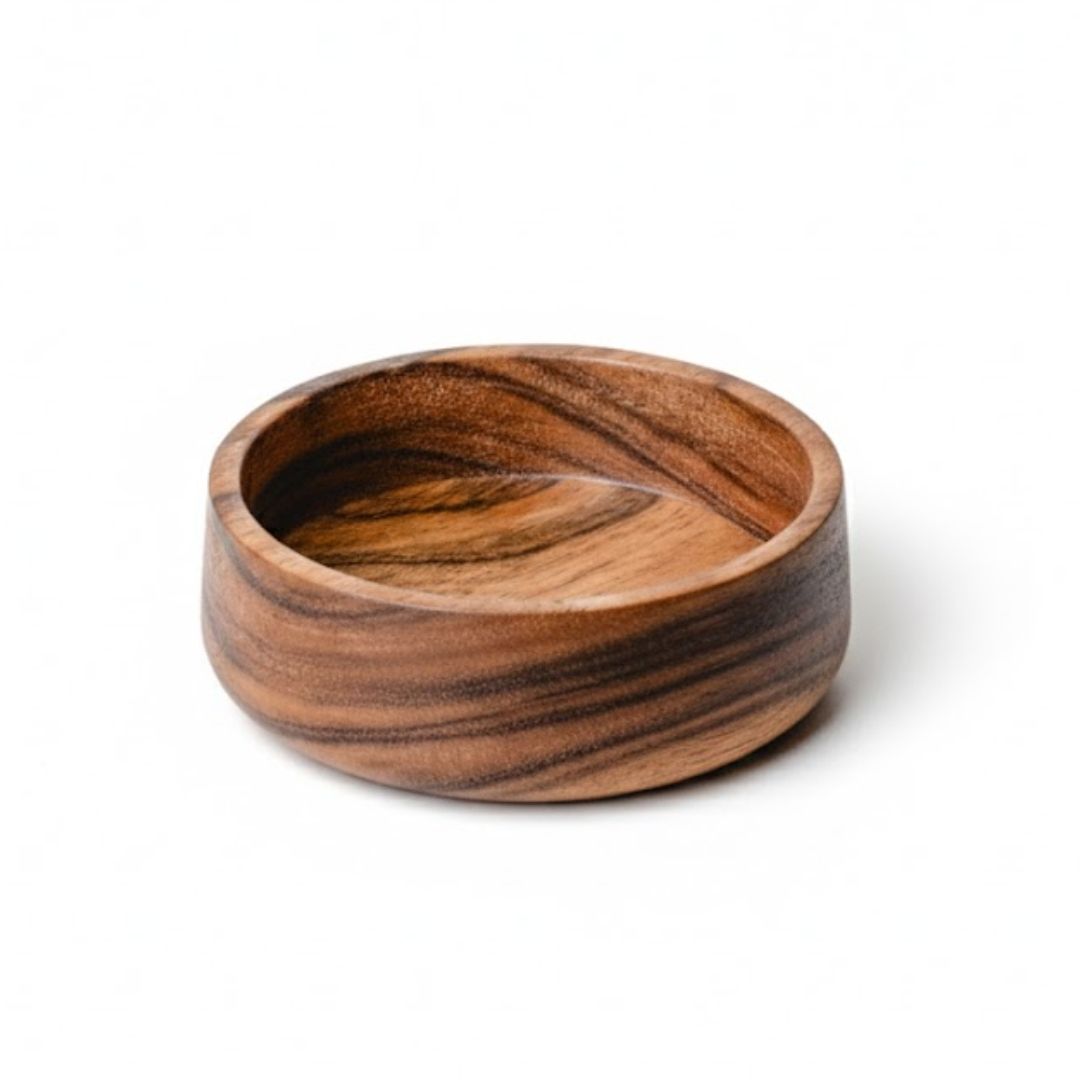 Exquisite Acacia Wood Straight Bowl for Dining